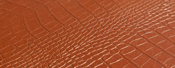 Zeer Luxe Bruine Krokodillenleer Textuur Gebruikt Textielindustrie Originele Huid — Stockfoto