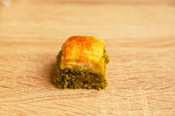 Şam Fıstıklı Baklava Türk Mutfağının Güzel Tatlılarından Biri Türk Tatlı — Stok fotoğraf