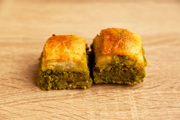 Baklava Med Pistasch Vackraste Desserterna Turkiskt Kök Turkisk Dessert Baklava — Stockfoto