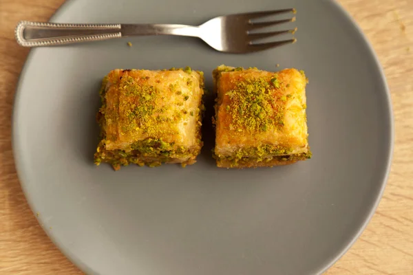 Baklava Med Pistasch Vackraste Desserterna Turkiskt Kök Turkisk Dessert Baklava — Stockfoto
