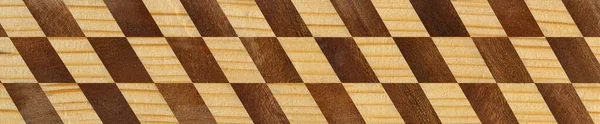 木制镶嵌 由不同的木材 木地板 切割板的组合制成的图案 在透明的背景下隔离 — 图库照片