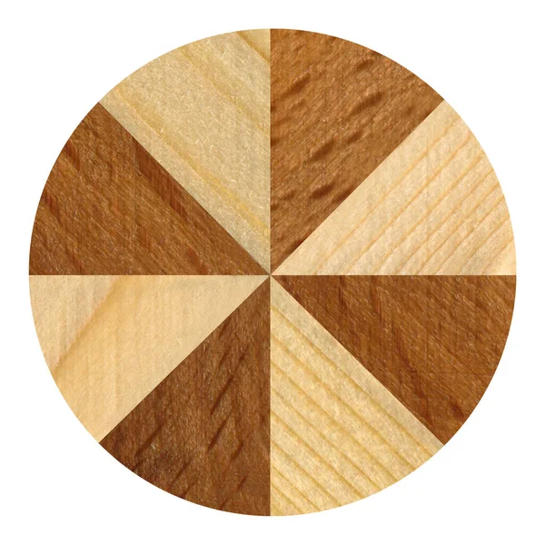 木制镶嵌 由不同的木松木角梁 木地板 切割板的组合制成的图案 在透明的背景下隔离 — 图库照片