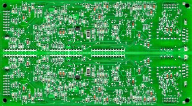 Yüksek teknoloji elektronik devre kartı, detaylı arkaplan çekimi