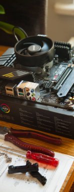 Enjoy exceptional performance with the Asus Tuf Gaming B450M Pro S Gaming black motherboard. Installation done at home. August 27 2022 Istanbul Turkey