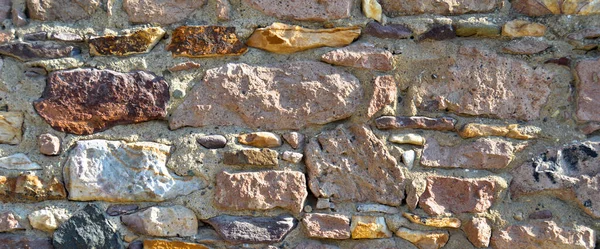 Sturdy Beige Purple Cut Stone Wall Good Backgrounds Seamless Lined — Stock Photo, Image
