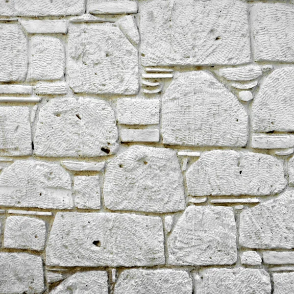 Pevné Bílé Béžové Řezané Kamenné Zdi Dobré Pro Zázemí Hladké — Stock fotografie