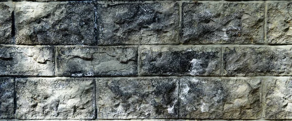 Parede Pedra Cortada Branca Cinza Resistente Boa Para Fundos Sem — Fotografia de Stock