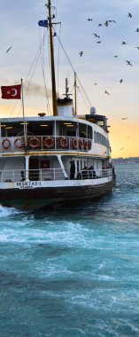 Beyaz yolcu gemisi feribotu, İstanbul 'un sembolü, 23 Mart 2019 Kadıköy İstanbul
