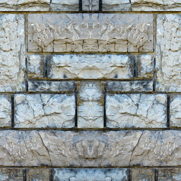 Прочная Каменная Стена Голубого Голубого Цвета Хорошо Подходит Заднего Двора — стоковое фото