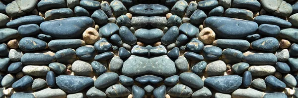 Blå Småsten Textur Bakgrund Dekorativa Små Stenar Textur Tapet — Stockfoto