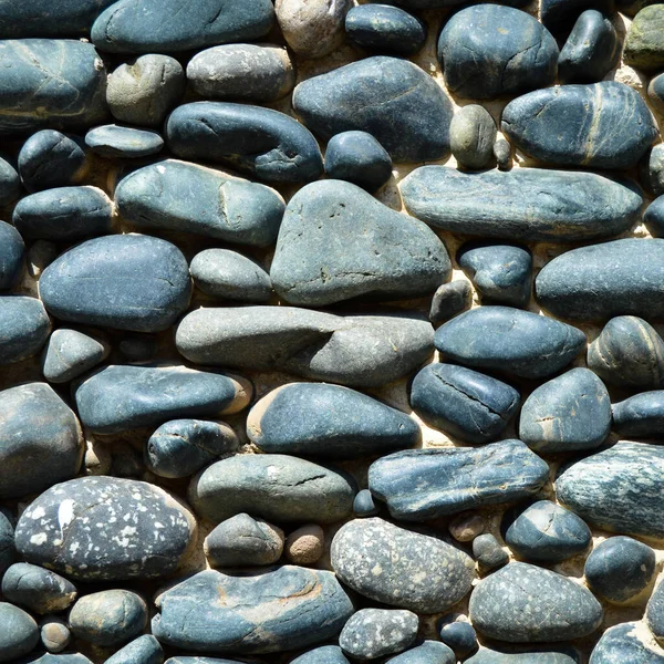 Blue Pebbles Texture Background Decorative Small Stones Texture Wallpaper — Stock Photo, Image