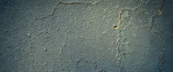 Graue Und Marinefarbene Wandstruktur Mit Rauer Oberfläche Zwei Farbige Risse — Stockfoto