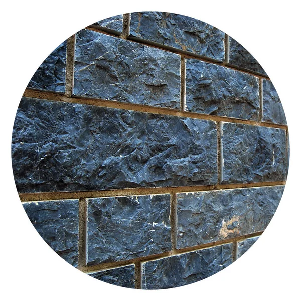 Parede Pedra Cortada Azul Cinza Resistente Boa Para Fundos Sem — Fotografia de Stock