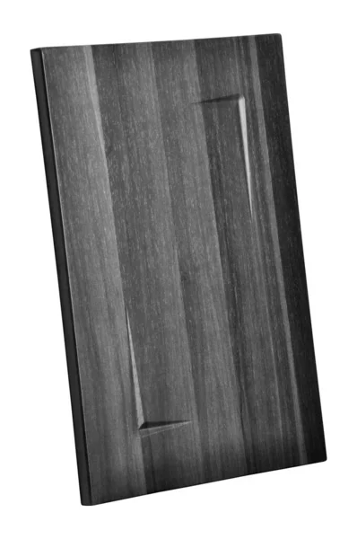Декоративные Черно Белый Деревянный Кухонный Шкаф Двери Изолированы Белом Фоне — стоковое фото
