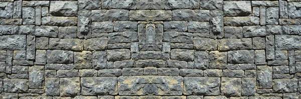 Прочная Каменная Стена Голубого Голубого Цвета Хорошо Подходит Заднего Двора — стоковое фото