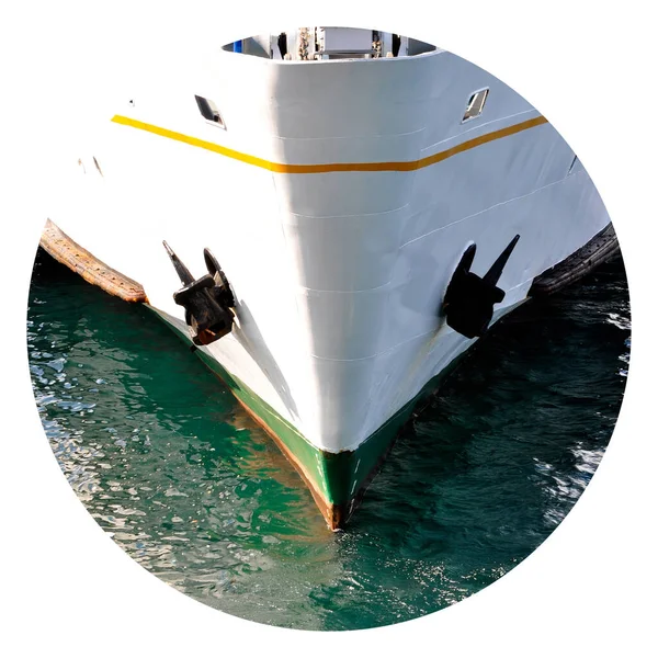 Beyaz Yolcu Gemisi Feribotu Yolcu Taşıyor Sirkeci Stanbul Türkiye — Stok fotoğraf