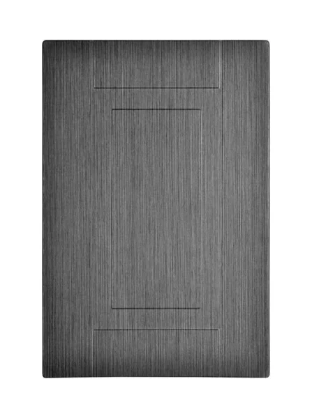 Dekoratif Siyah Beyaz Ahşap Mutfak Kapısı Beyaz Arka Planda Izole — Stok fotoğraf