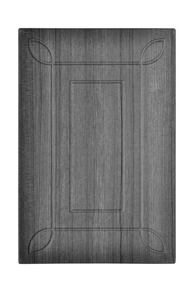 Dekoracyjny Czarny Biały Drewniane Drzwi Szafy Kuchnia Izolowane Białym Tle — Zdjęcie stockowe