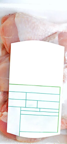 Fresh Uncooked Chicken Meat Drumsticks Pieces Package Baget Ready Cook — Stock Photo, Image