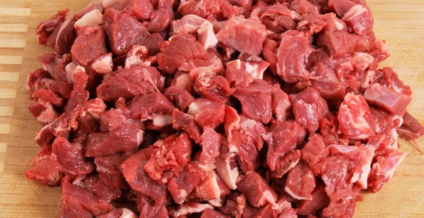 Saubere Sehr Frische Rohe Rindfleisch Rindfleisch Bambus Auf Schneidebrett Rindfleisch — Stockfoto