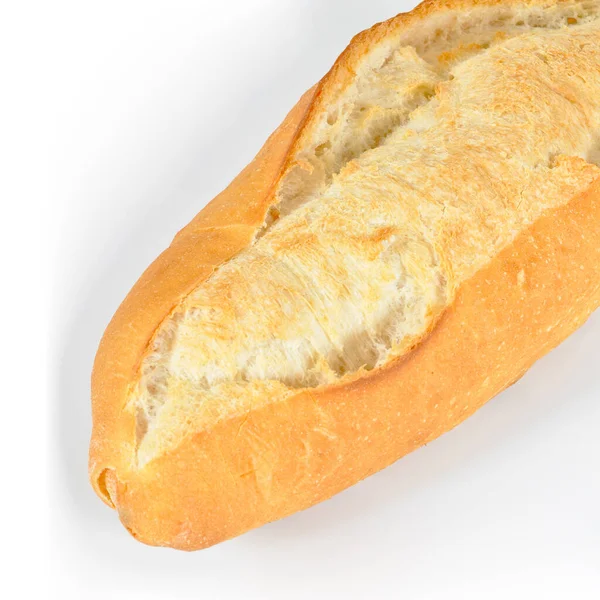 Frisch Gebackenes Nahrhaftes Und Goldfarbenes Brot Isoliert Auf Weißem Hintergrund — Stockfoto