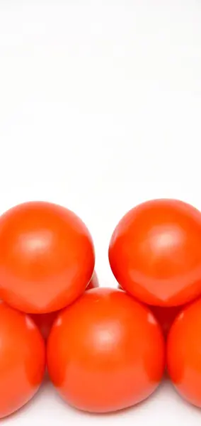 新鲜的 美味的 西红柿 所有的有机西红柿 新鲜的有机西红柿 白色背景隔离 — 图库照片
