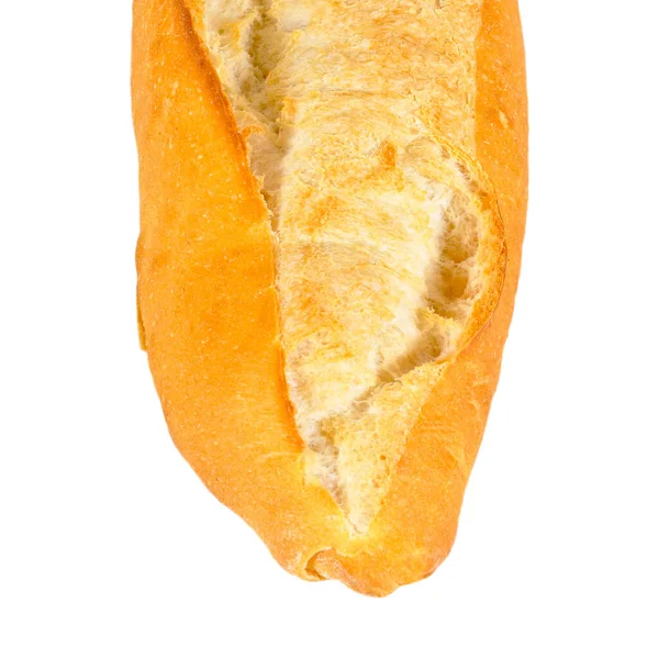 Φρέσκο Ψημένο Θρεπτικό Και Χρυσοκίτρινο Ψωμί Απομονωμένο Λευκό Φόντο — Φωτογραφία Αρχείου