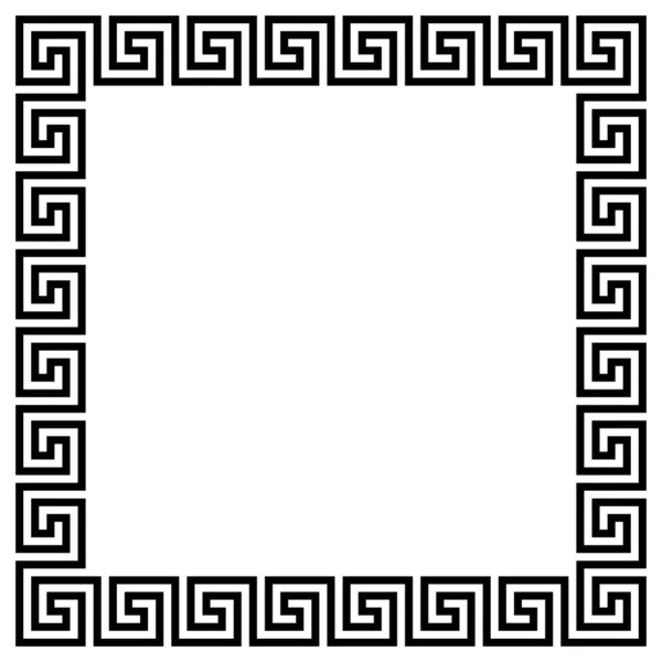 Yunan Çerçeve Süsleri Pervaneler Beyaz Arka Planda Izole Edilmiş Tekrarlanan — Stok fotoğraf
