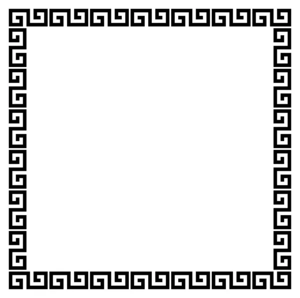 Ελληνικά Διακοσμητικά Καρέ Μαιάνδρους Τετραγωνικά Σύνορα Μαίανδρου Από Ένα Επαναλαμβανόμενο — Φωτογραφία Αρχείου