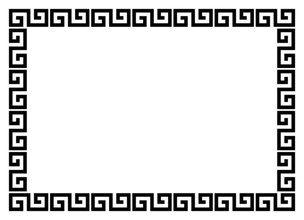 Griechische Rahmenornamente Mäandern Quadratischer Mäanderrand Aus Einem Griechischen Motiv Isoliert — Stockfoto