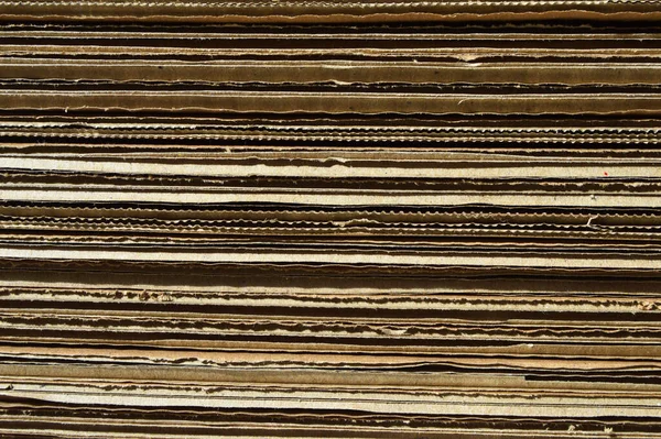 Brown Beige Colored Corrugated Cardboard Detail Very Suitable Background — Stock Photo, Image