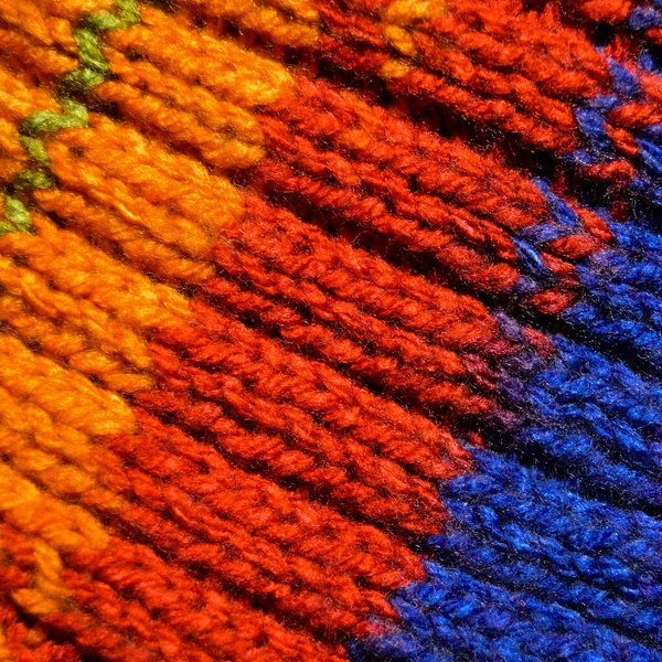 Vzor Tkaniny Vlny Ručně Pletené Tkaniny Barevné Vlněné Pozadí Textury — Stock fotografie