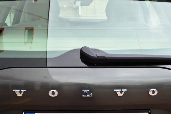 Volvo Logo Métal Chromé Voiture Luxe Dans Ville Istanbul Mai — Photo