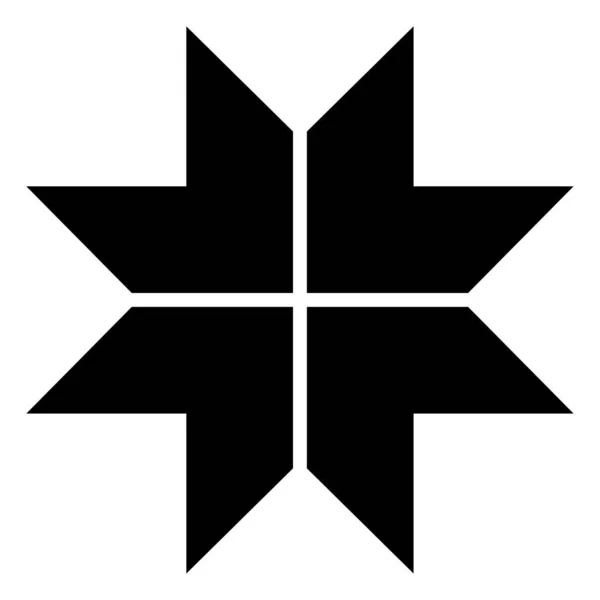 Icono Estrella Negra Vectorial Aislado Sobre Fondo Blanco Silueta Web — Foto de Stock