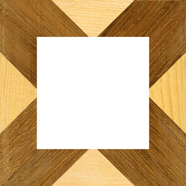 木制镶嵌 由不同松木和核桃木 木地板 刨花板的组合制成的图案 — 图库照片