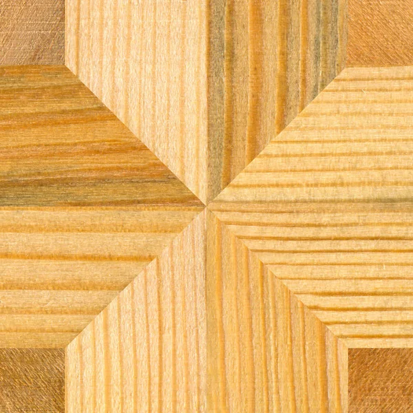 Wooden Marquetry Patterns Created Combination Different Pine Woods Wooden Floor — Stock Photo, Image