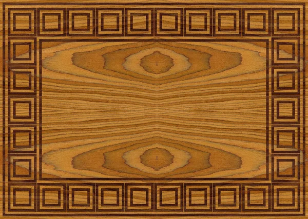 ギリシャ語のフレームの装飾 木製のクルミからの正方形の平均境界繰り返しギリシャのモチーフベクトルイラスト — ストック写真