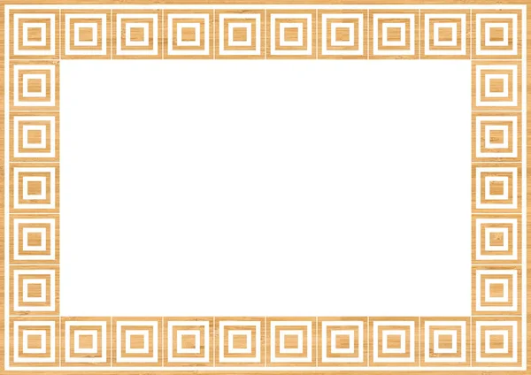 Греческие Орнаменты Меандры Граница Квадратного Меандра Деревянным Бамбуком Повторяется Греческий — стоковое фото