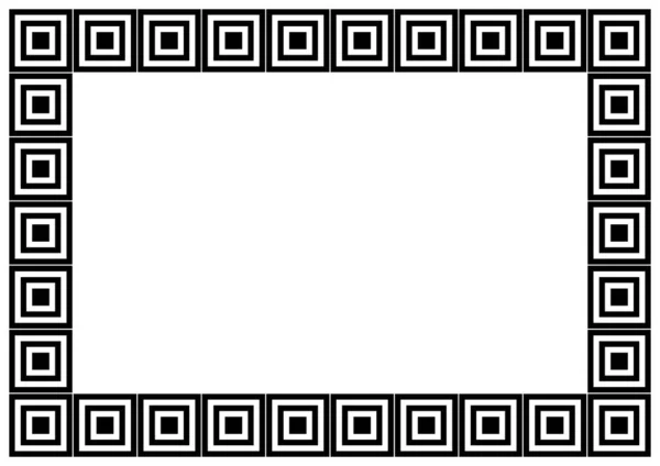 Griechische Rahmenornamente Mäandern Quadratischer Mäanderrand Aus Einem Wiederholten Griechischen Motiv — Stockfoto