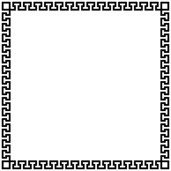 Ελληνικά Διακοσμητικά Καρέ Μαιάνδρους Τετράγωνο Περίγραμμα Μαίανδρου Από Επαναλαμβανόμενο Ελληνικό — Φωτογραφία Αρχείου
