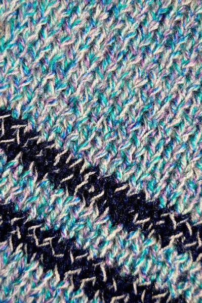 Modello Tessuto Lana Handmade Tessuto Maglia Blu Lana Sfondo Texture — Foto Stock