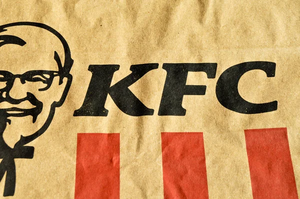 Bolsas Papel Utilizadas Restaurantes Kfc Turquía Kentucky Fried Chicken Bolsa — Foto de Stock