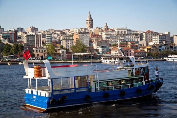 Pont Galata Tour Galata Des Endroits Les Visités Istanbul Bosphore — Photo