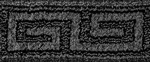Senza Soluzione Continuità Bianco Nero Greco Motivo Tappeto Tappeto Texture — Foto Stock