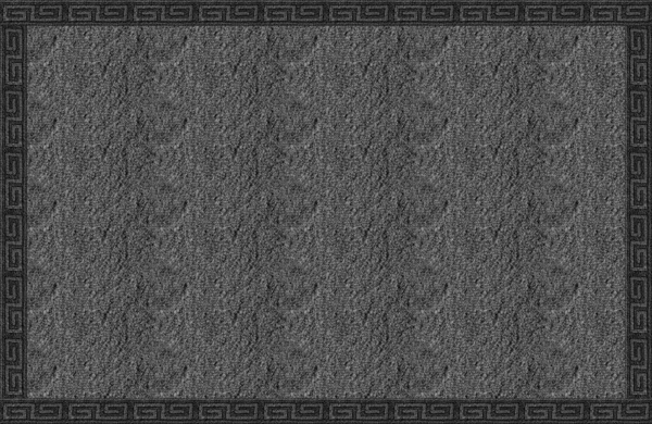 上からシームレスな黒と白のギリシャのモチーフカーペットラグテクスチャ背景 カーペット材料パターンテクスチャ床 — ストック写真