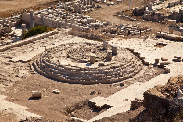 Ruines Temple Rond Dans Ancienne Ville Knidos Une Des Anciennes — Photo