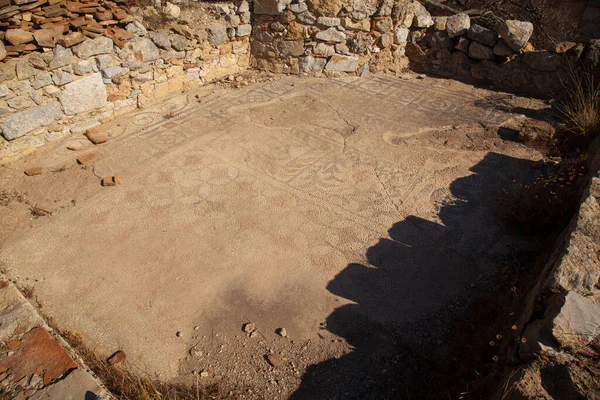 Mosaic Remains Floor Standard House Ancient City Knidos One Oldest — Photo