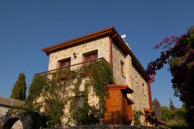 Eski Datca bölgesinin tipik katı ve nostaljik taş evleri, Türkiye Eski Datca Mugla 26 Haziran 2023