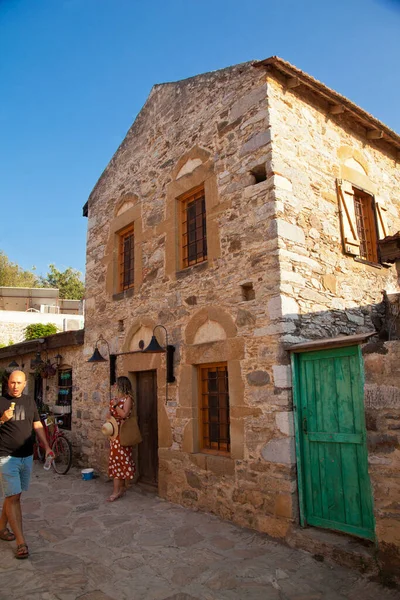 Eski Datca Bölgesinin Tipik Katı Nostaljik Taş Evleri Türkiye Eski — Stok fotoğraf