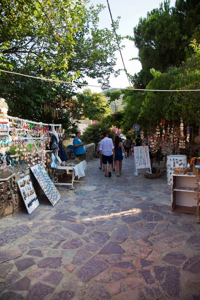 Old Datca Street Its Unique Architecture People Making Touristic Trips — Zdjęcie stockowe